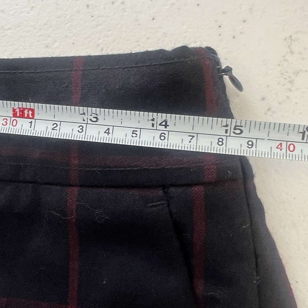 J.Crew Windowpane Plaid Wool Blend Bootcut Dress pants Sz 4 Long 34"‎ Classic - Picture 13 of 15